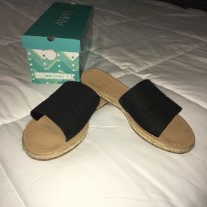 Black Espadrille Slides from Lulus